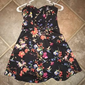*SOLD* Bebe floral black dress